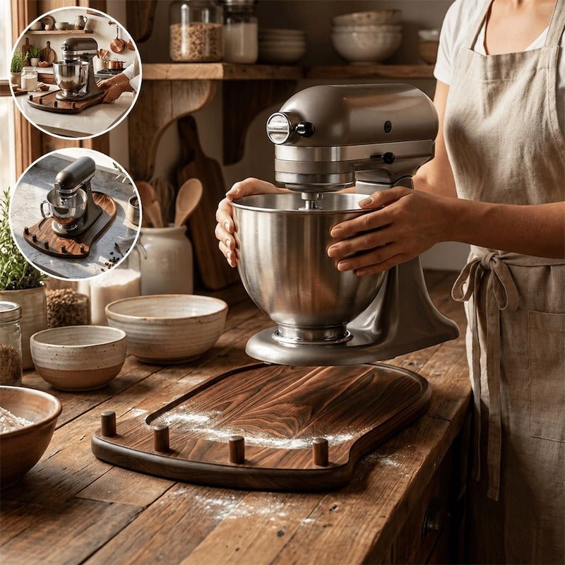 Mroace Wooden Mixer Slider With Storage