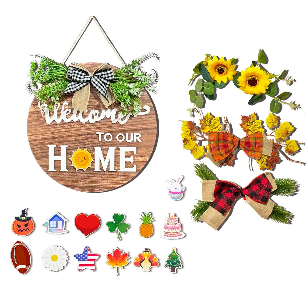 Mroace Wooden Welcome Door Sign