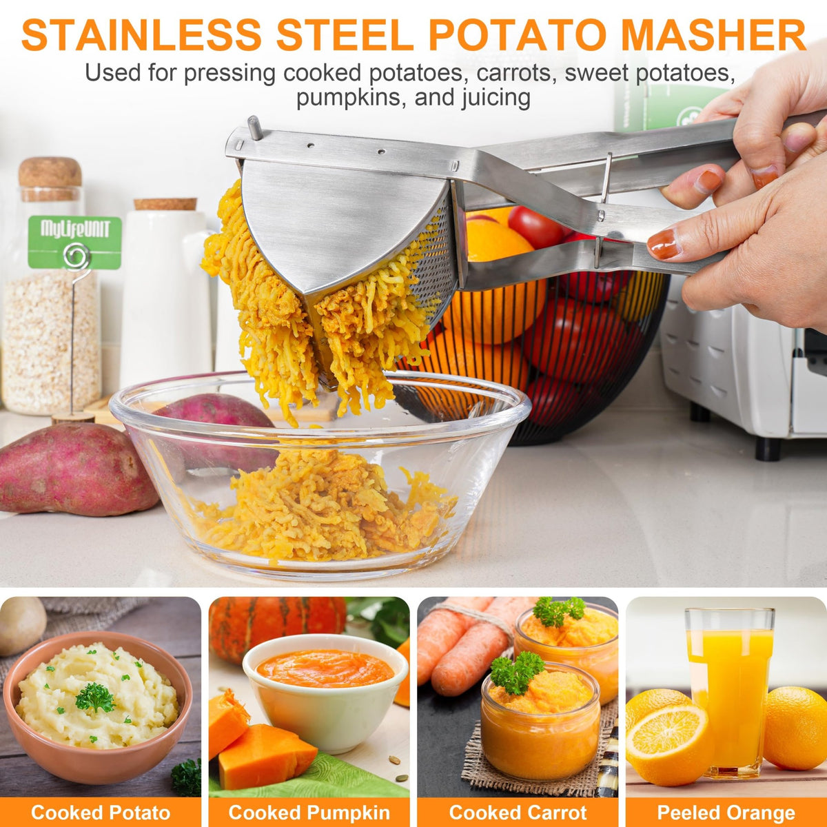MroaceStainless Steel Potato Masher