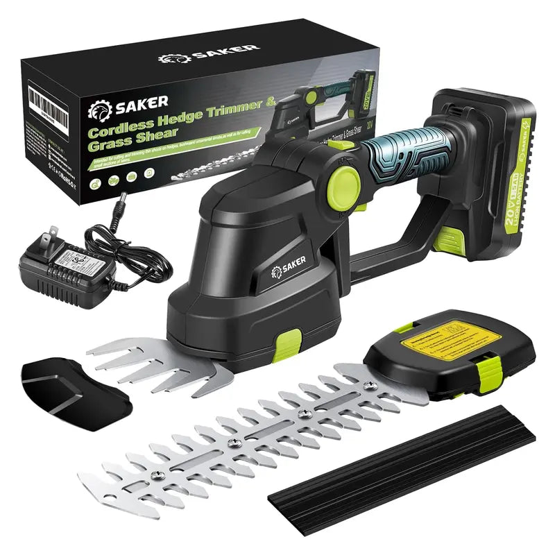 Mroace Handheld 2-in-1 20V Cordless Shrub Trimmer