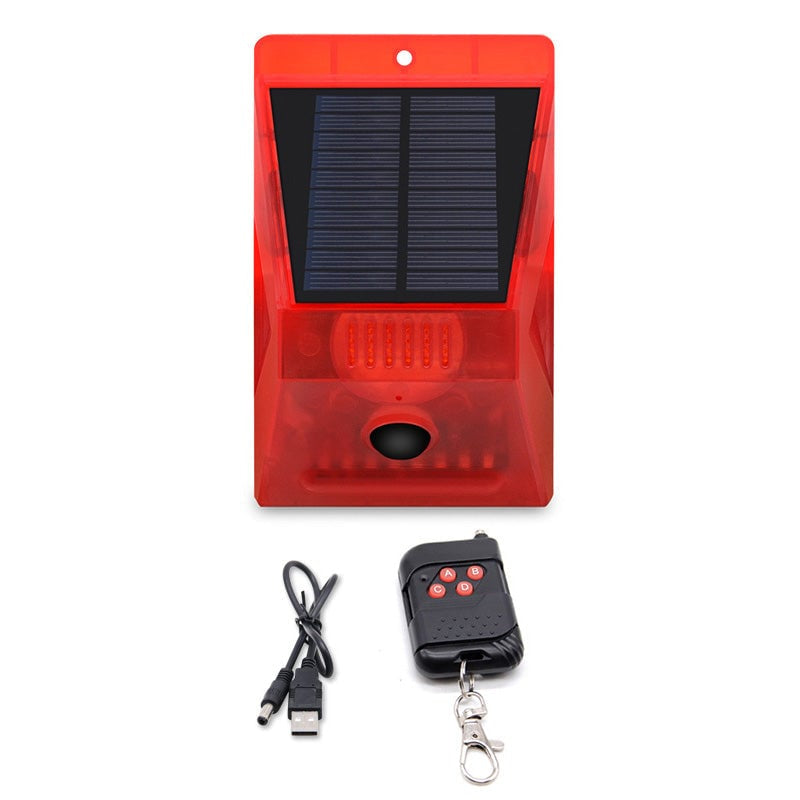 Mroace Solar Powered Sound and Light Motion Alarm