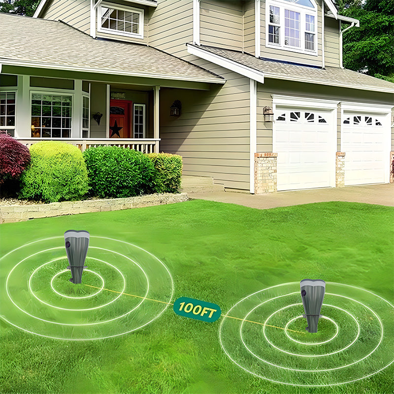 Mroace Outdoors Solar Powered Waterproof Screw Mole Repellent