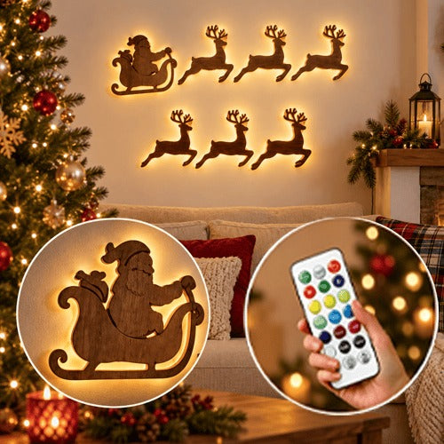 Mroace LED Wooden Reindeer Christmas Decoration