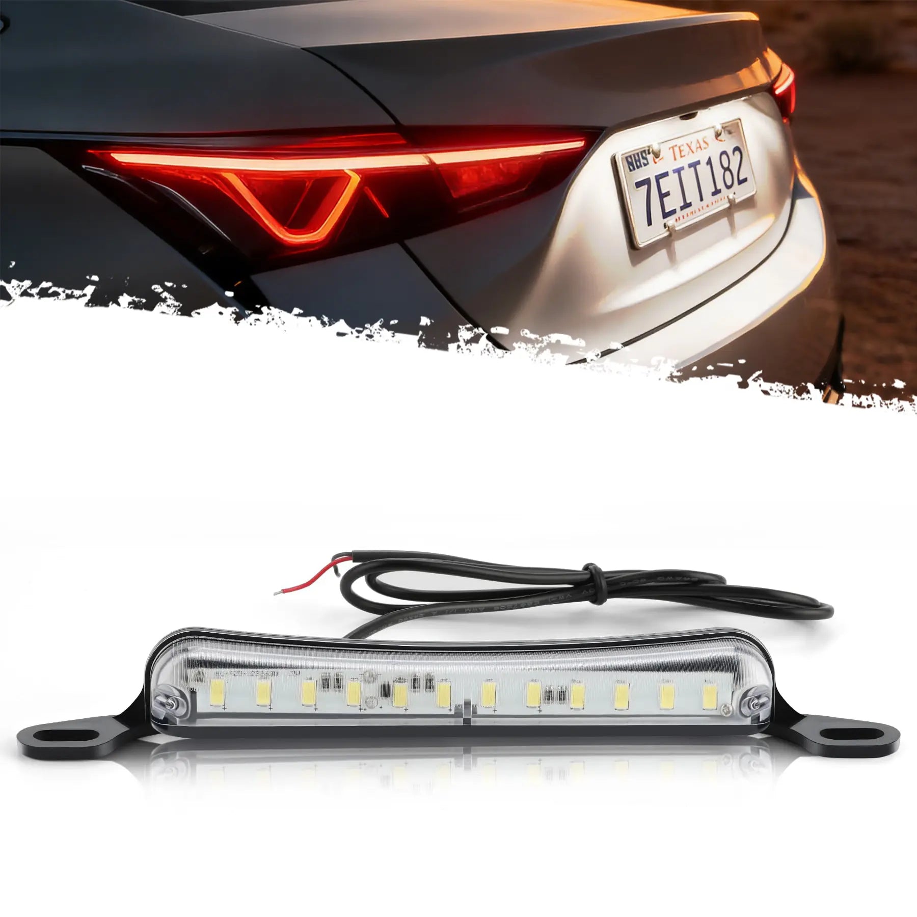Mroace 6000K Xenon White License Plate LED Light