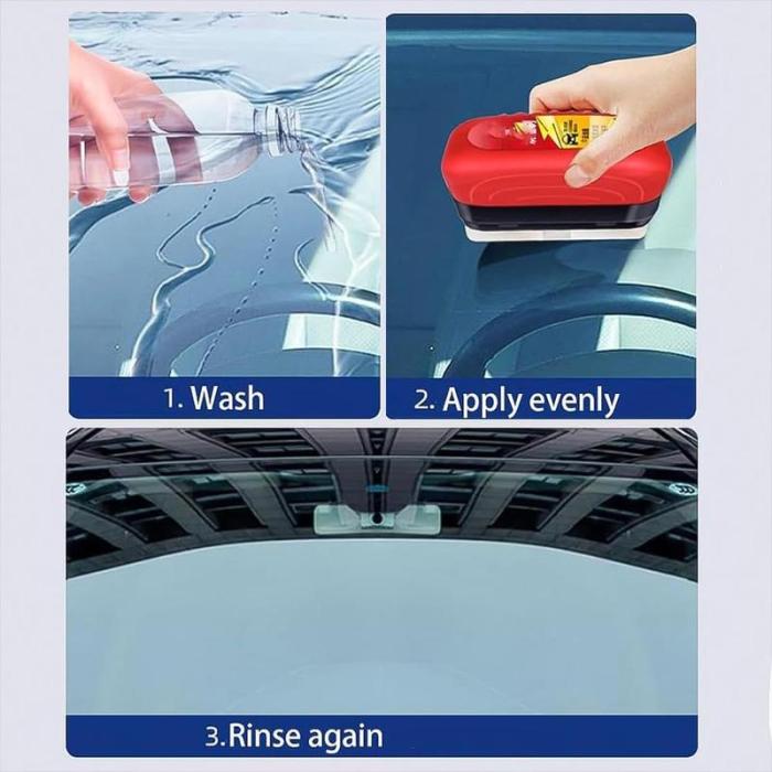 Mroace Automotive Oil Film Cleaning Brush for Windshield and Glass