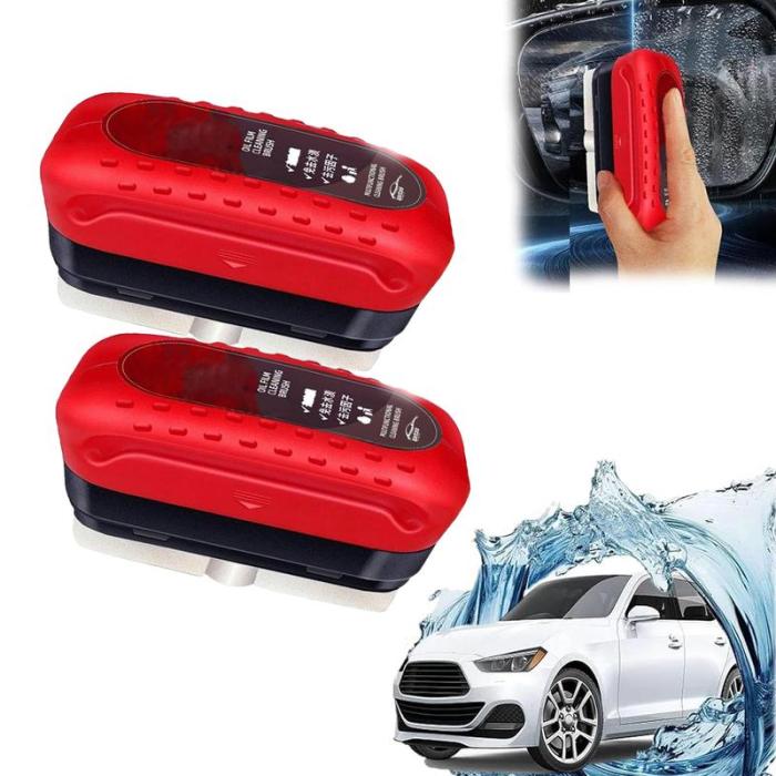Mroace Automotive Oil Film Cleaning Brush for Windshield and Glass