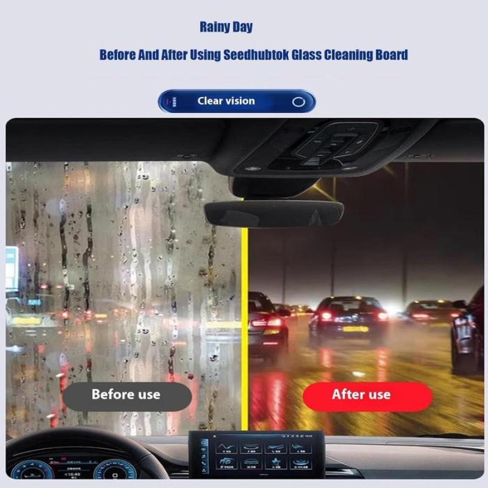 Mroace Automotive Oil Film Cleaning Brush for Windshield and Glass